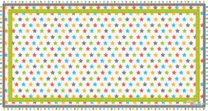 Carpet Colored Star Multicolor Star Pattern Area Rug 80x150 cm