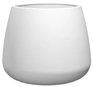 Bubble Flowerpot â€” White Resin Indoor & Outdoor, D.49 x H.40.5 & D.67 x H.38.5 cm