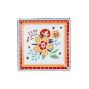 Mini Tray Mamma Mia Porcelain Square Decorative Plate 15x15 cm