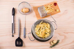Silver Stainless Steel Fryer