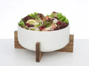 Salad Bowl with Wooden Stand