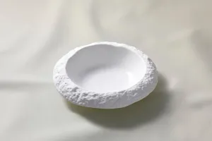 Porcelain Deep Plate Calcaire Textured Ceramic Tableware 21.5 cm