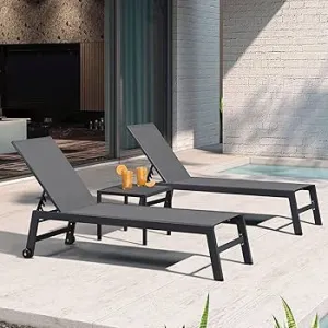 Minori Aluminum Sunlounge Adjustable Outdoor Chaise Lounge