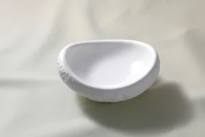 Oval Porcelain Plate Calcaire Ceramic Textured Serving Plate 20x18cm