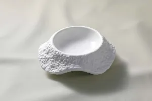 Porcelain Volcan Serving Bowl, Textured Ceramic, 21 cm