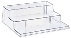 Clear 3 Tier Rack Multi-Purpose Plastic Organizer Shelf