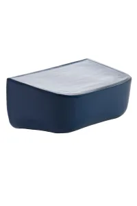 Shiny Cobalt Blue Wall Shelf, Modern Metal Floating Display