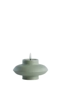 Table Lamp Led Round Green Metal Modern Accent Light