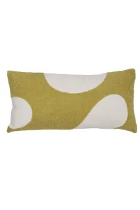 Rectangular Cotton Cushion Mint Beige 60x30 cm Decorative Pillow