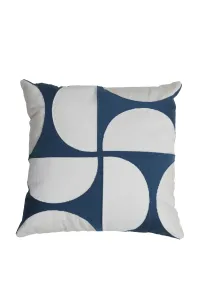 Cushion Blue & White Cotton Decorative Square Pillow 45x45 cm