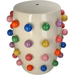 Pouf Balls Stoneware Multicolor, Modern Decorative Seating