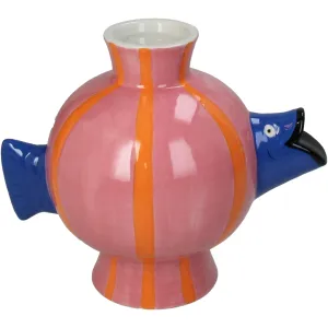 Vase Fish Dolomite Multicolor Decorative Table Vase