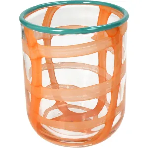 Vase Glass Terra Blue And Orange Decorative Accent Vase