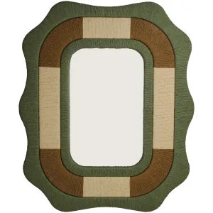 Mirror Paper Rope Multicolor Wavy Wall Mirror Decorative Accent
