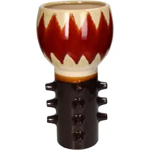 Planter Stoneware Brown Decorative Plant Pot Cover Vase