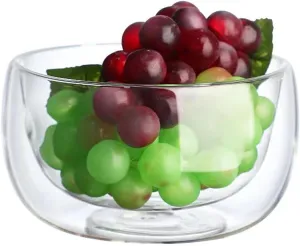 Double Glass Bowl Heat-Resistant Kitchen Serving Bowl Set