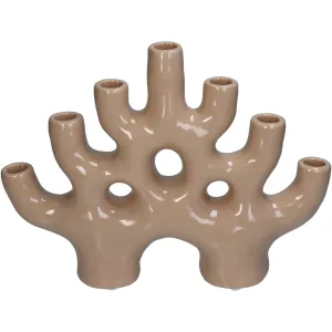 Porcelain Candle Holder Abstract Design Home Decor Accent
