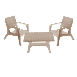 Portofino Terrace Set Resin Fiberglass Outdoor Lounge Set