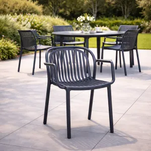Terrace Armchair Modern Stackable Outdoor Polypropylene Chair
