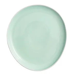 Matt White and Aquamarine Slanting Charger Plate Porcelain 30.5cm Tableware