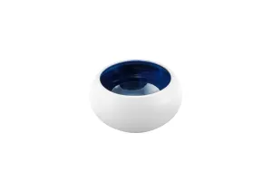 Magnetic Matte Blue & White Gourmet Bowl Porcelain Tableware