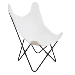 Teddy Fur Armchair White Steel Frame Modern Lounge Chair