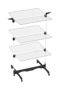 Portable Clothes Rack 3 Levels, Space-Saving Alloy Steel Dryer