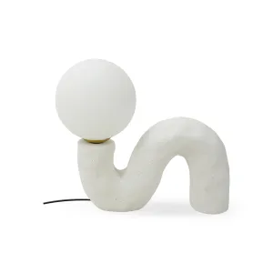 Vague White Textured Table Lamp Sculptural Ceramic Modern Lighting