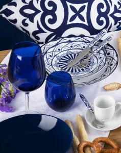 Boheme Blue Dinner Set 18 Pcs Porcelain Ceramic Tableware Bundle