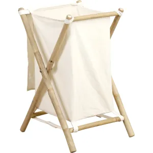 Foldable Cane Bamboo Laundry Basket with Lid, Space-Saving Organizer