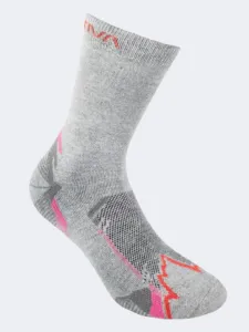 La Sportiva X Cursion Unisex Hiking Sock Grey/Cherry Tomato