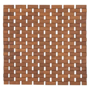 Anti Slippery Bamboo Mat Non-Slip Bathroom Bedroom Floor Rug 45x45cm