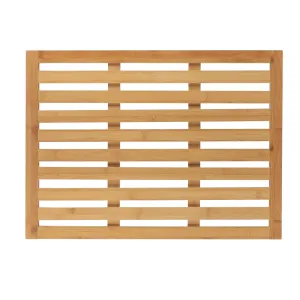 Anti Slip Bamboo Mat Natural Slatted Non-Slip Floor Rug 62x45cm