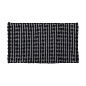 Weaved Mat Cotton Polyester Bath Mat Rustic Bathroom Decor 50x90 cm