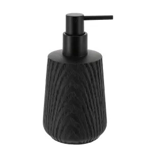 Soap Dispenser Wood Effect Japandi Polyresin Bathroom Accessory