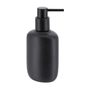 Oval Soap Dispenser Matte Polyresin Japandi Style 240ml Bathroom Accessory