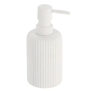 Soap Dispenser with Stripes Polyresin 230ml Modern Bathroom Accessory