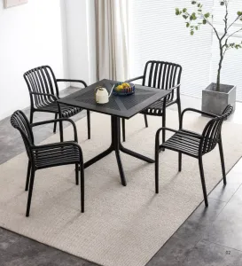Square Table Modern Polypropylene Dining Table 80x80 cm