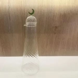 Handmade Glass Carafe with Moon Design