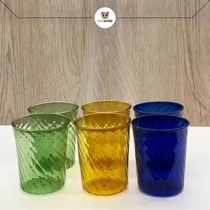 Handmade Striped Color Glass Cup