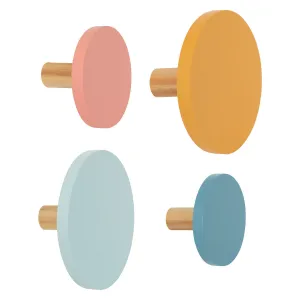 Coat Hook Oya X4 - Multicolor Wall-Mounted Set