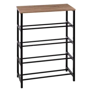Console Shoe Rack, Natural Oak Effect