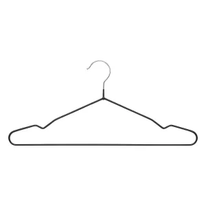 Set of 5 Non-Slip Hangers with Steel Hooks