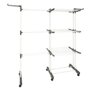 Extendable Modular Clothes Drying Rack with Wheels