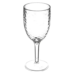 Hammered Wine Glass, Transparent Polystyrene, 350ml