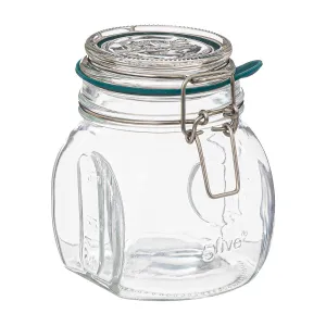 Glass Jar Jarro Square Storage