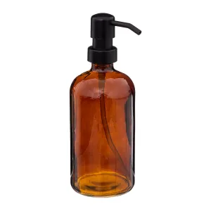 Glass Soap Dispenser with Black Pump, 450ml