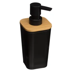 Black Bamboo-Top Soap Dispenser, 200ml