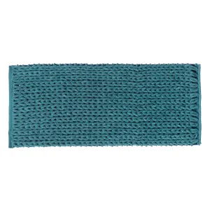 Thick Bathmat in Beige & Petrol