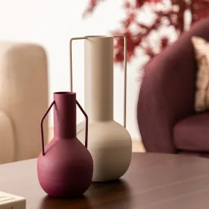 Sylvain Ruby Red Metal Vase